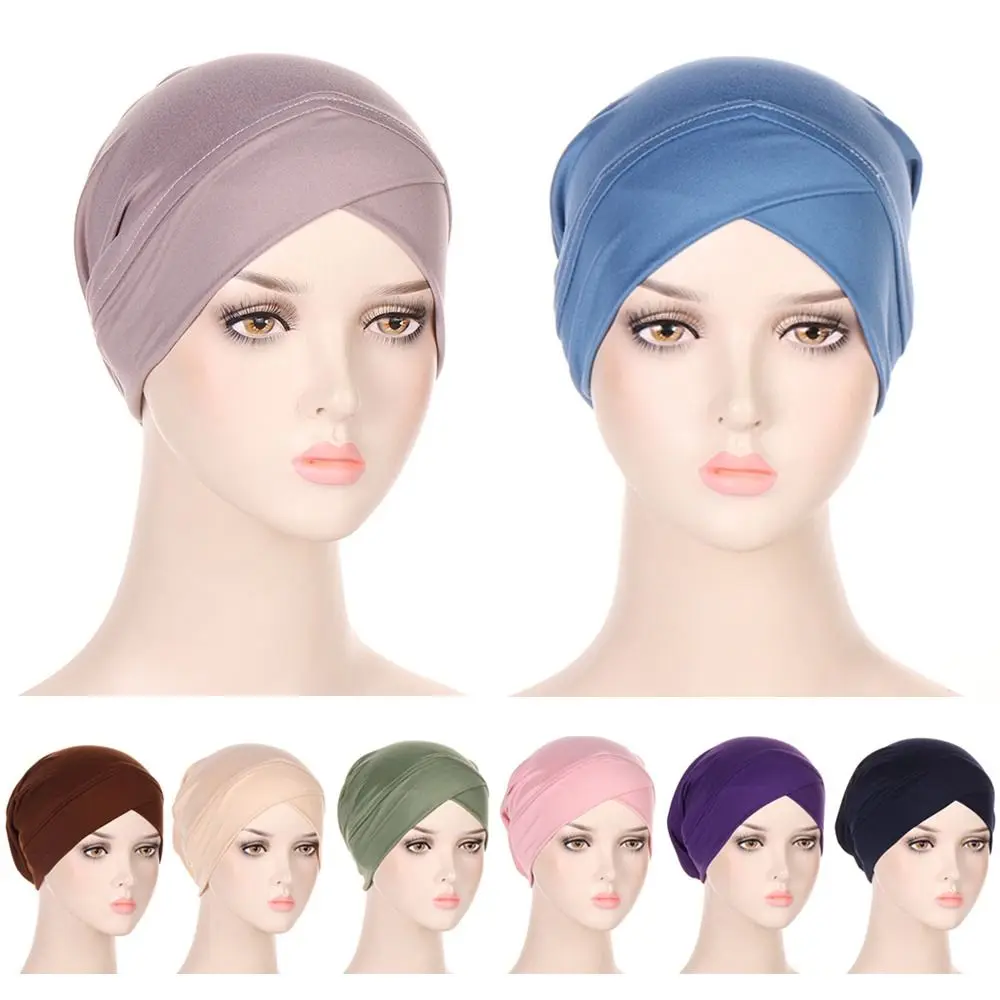 

Bandana Bonnet Headwear Indian Inner Hijabs Head Wrap Turban Hat Sleep Cap