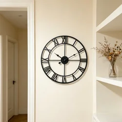 Elegant Nordic Wall Clock: Modern Minimalist Home Decor (Black)