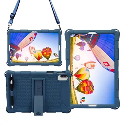 Durable Silicon Stand Tablet Protective Case - 11 Inch 2024 Edition for Matepad SE 11 inch (Dark Blue)