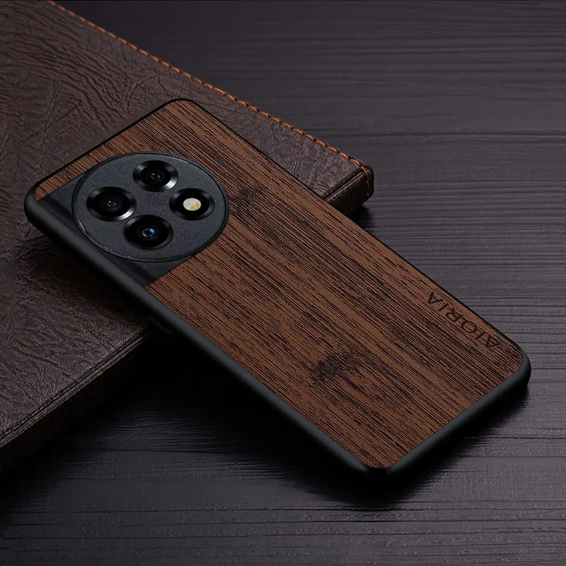 Luxury Bamboo Wood Pattern Leather Phone Case Cover