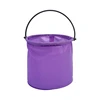 12x14cm Collapsible Sand Bucket Portable Garden Tool Bucket Sand Beach Water Fight Activity Game Toy for Family Kids Easy Carry 5