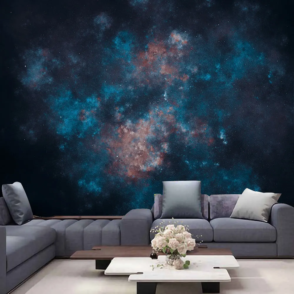 

Mysterious Universe Space Starry Sky Blue Star Art Tapestry Wall Hanging Bedroom Living Room Decoration