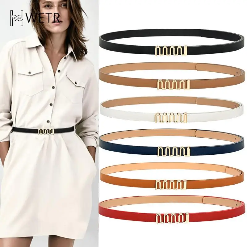 

New Fashion High Quality Vintage Belt For Women Fine Belts Golden Lock Buckle Dress Jeans Sweater Waistband Belt