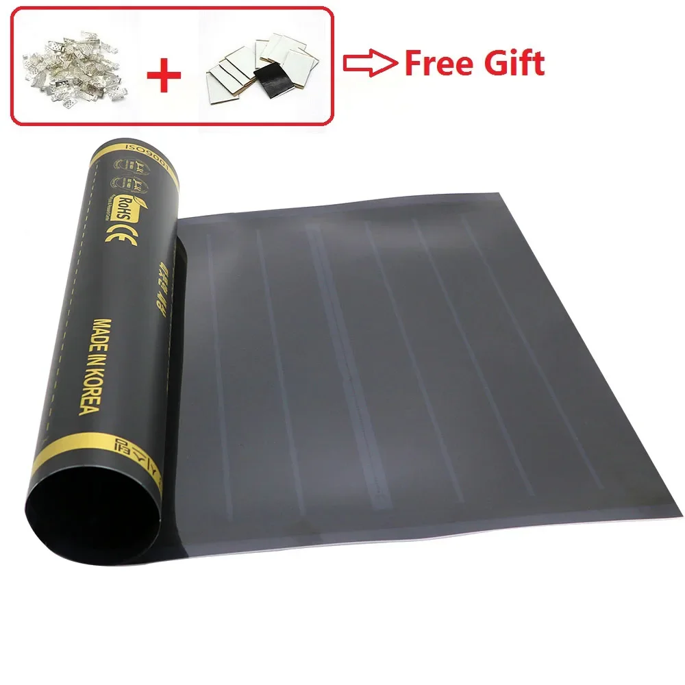 Graphene PTC 240w/m2 ฟิล์มทําความร้อนใต้พื้นอินฟราเรด AC220V Mat Made in Korea 1