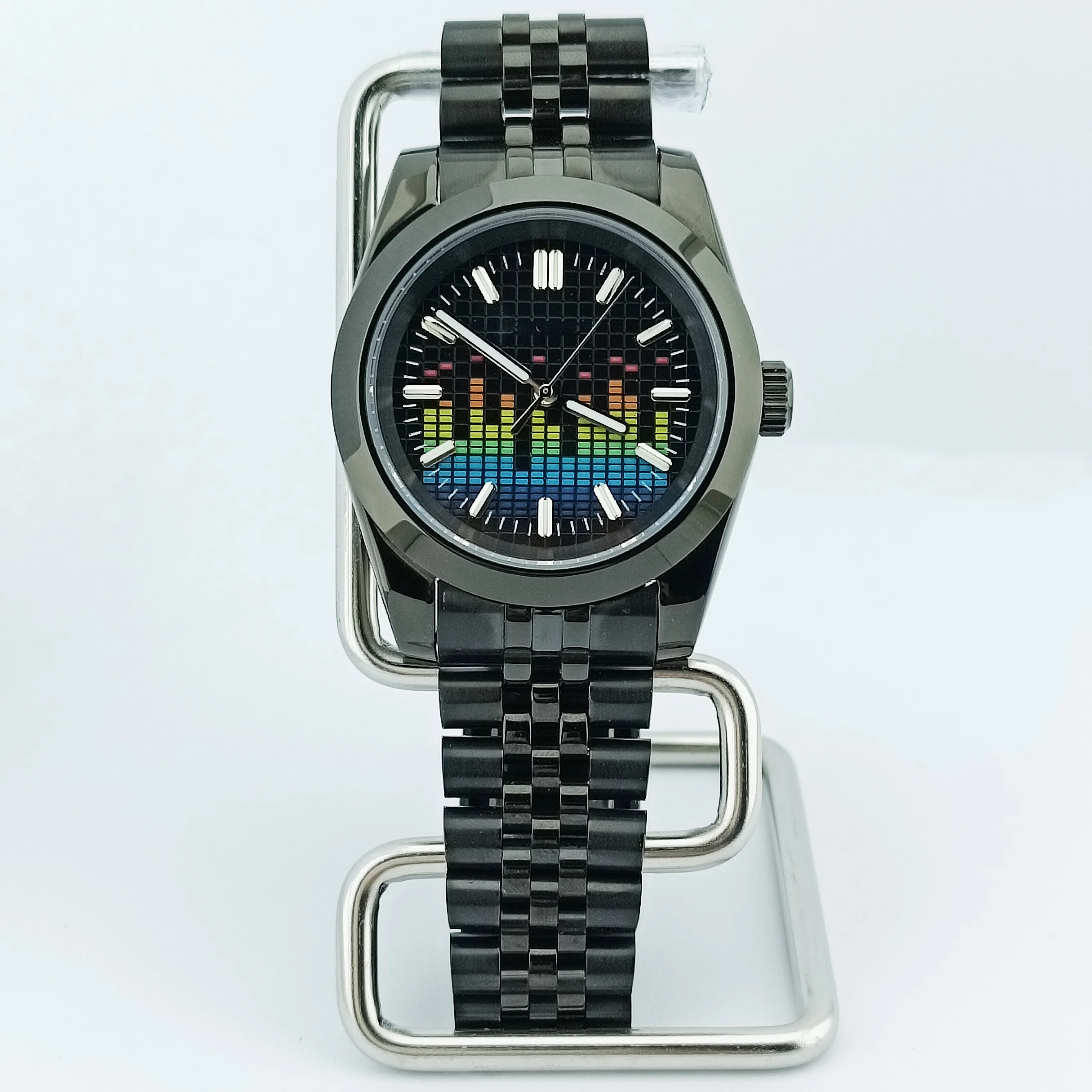 39mm Men Watch DJ Dial Automatic Mechanical Watch Sapphire Glass Case Waterproof Green Luminous Custom logo