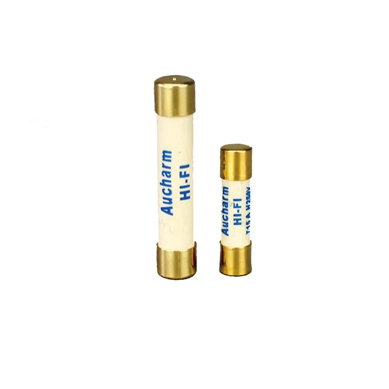 DLHiFi CD Audio Amplifier Tube Amp HIFI Gold Plated hat Silver alloy Fuse  0.5A 1A 2A 3A 4A 5A 6A 8A 10A 15A Slow Blow Fuse