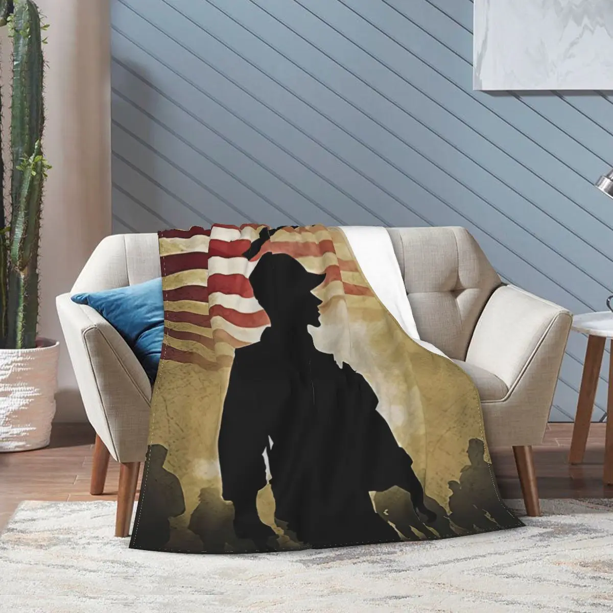 

America Forever Memorial Day Thank You Flannel Fleece Blanket For Kids Teens Adults Soft Cozy Warm Fuzzy