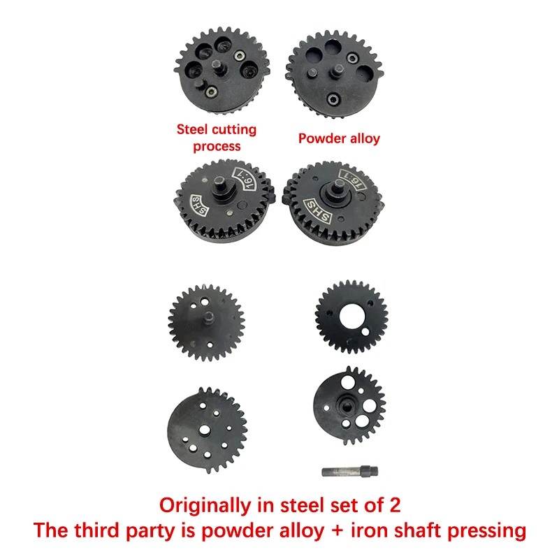 Gear Set CNC Steel Cut SHS Helical Reinforce Torque High Speed for Ver.2 /3 AEG EBB Gearbox
