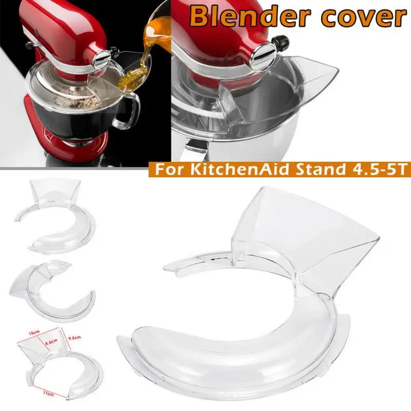 Kitchen Splash Guard Dishwasher Safe KN1PS Dumping Cover 4.5-5 quarts KN1PS Dumping Shield Bracket Mixer Compatible Pouring Shield For KitchenAid