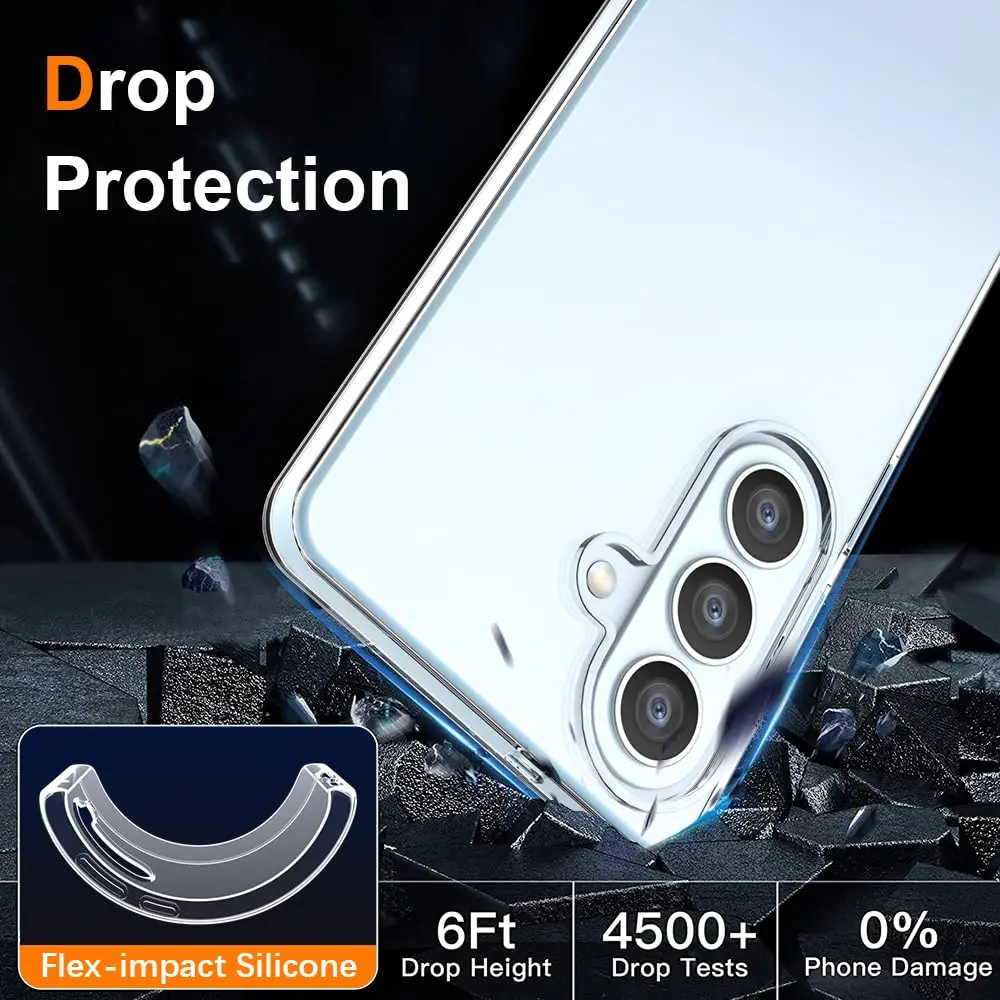 Premium Crystal Clear Rugged Shockproof Phone Case - Scratch-Resistant Transparent Cover