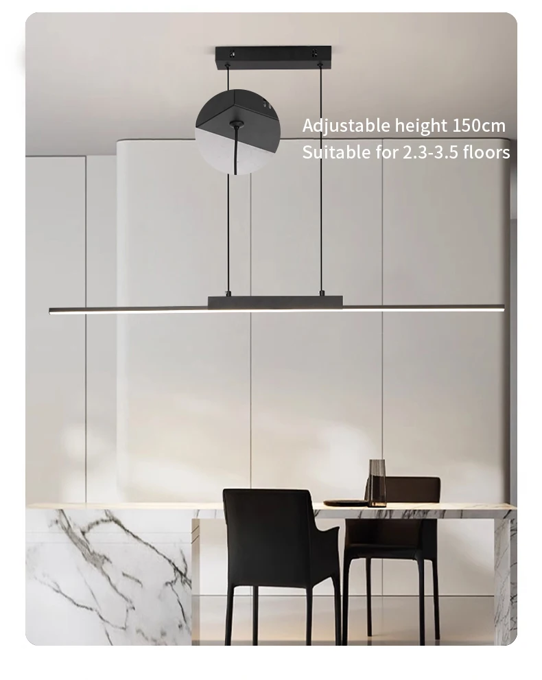 Description Picture 3 of itemPendant Lights Restaurant Minimalist Office Dining Room Decor Long Bar Chandeliers Kitchen Lamps Modern Nordic LED Lights