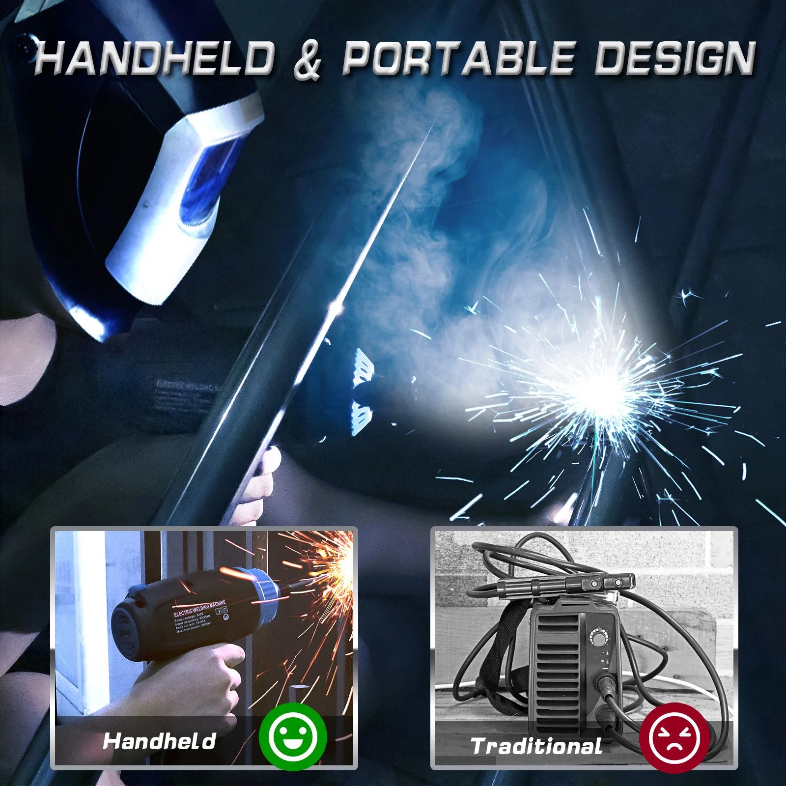220V 2500W Handheld Portable Arc Welder Home Small Electric Welder Automatic Digital Intelligent Welding Tool 2.5/3.2mm Electrod portable welder,electric welder,mini welder