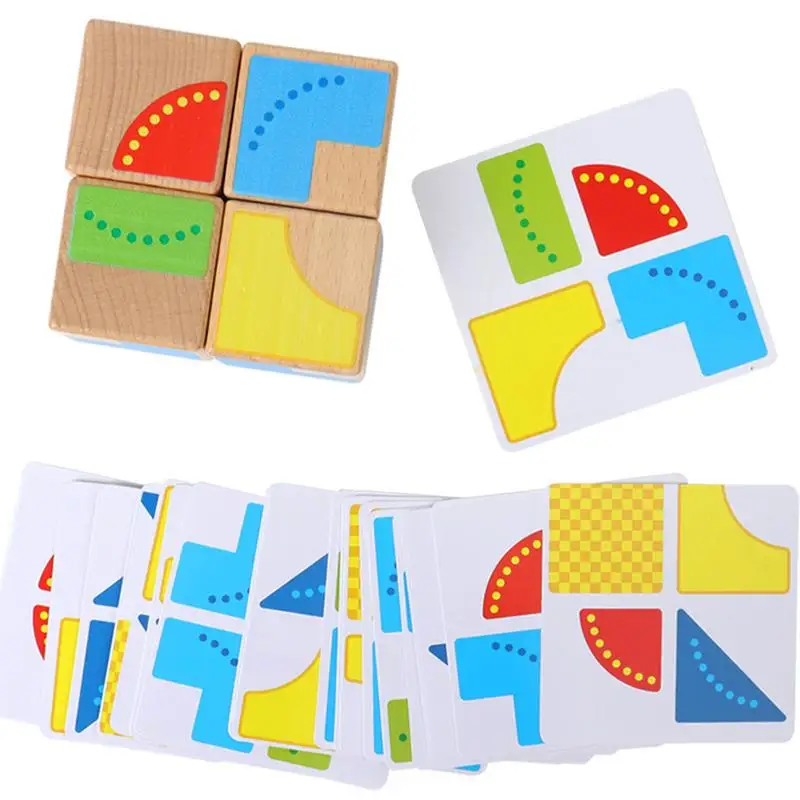 

Набор деревянных строительных блоков для малышей, деревянные головоломки Монтессори, Обучающие строительные блоки для обучения космосу, дошкольного развития