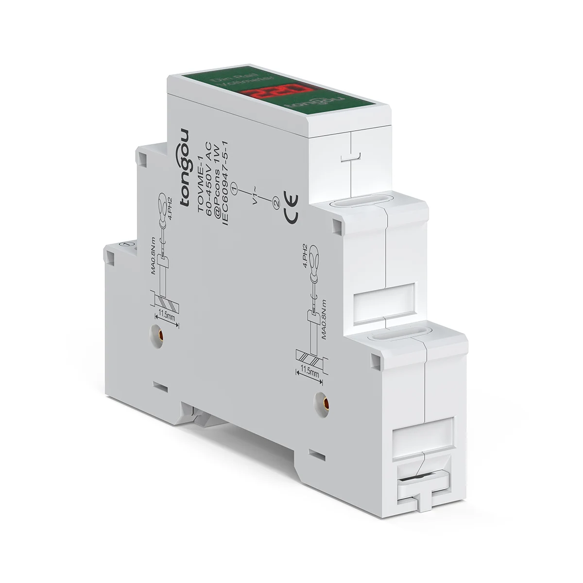 DIN  Ʈ ܻ  跮, ̴  а  ǥñ, LED  ÷, TONGOU AC 60V-450V