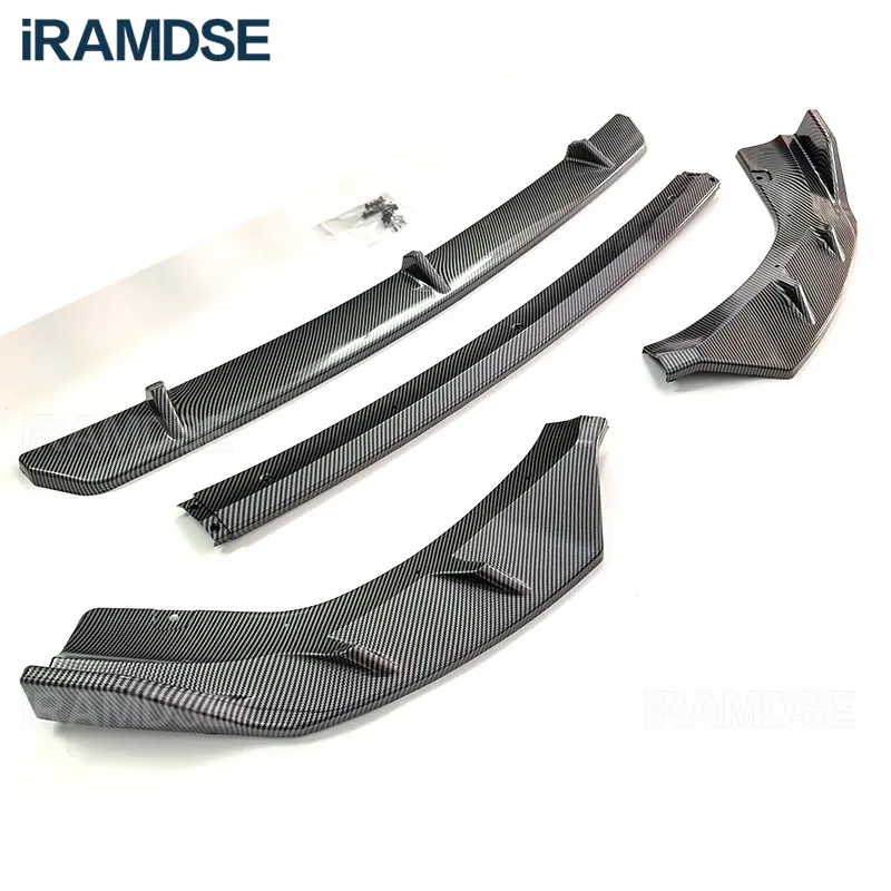 MUEOSI Splitter Paraurti Anteriore In Carbonio Look Nero Lucido Per Omoda 5 E5 C5 - Kit Carrozzeria Completo 2022-2024