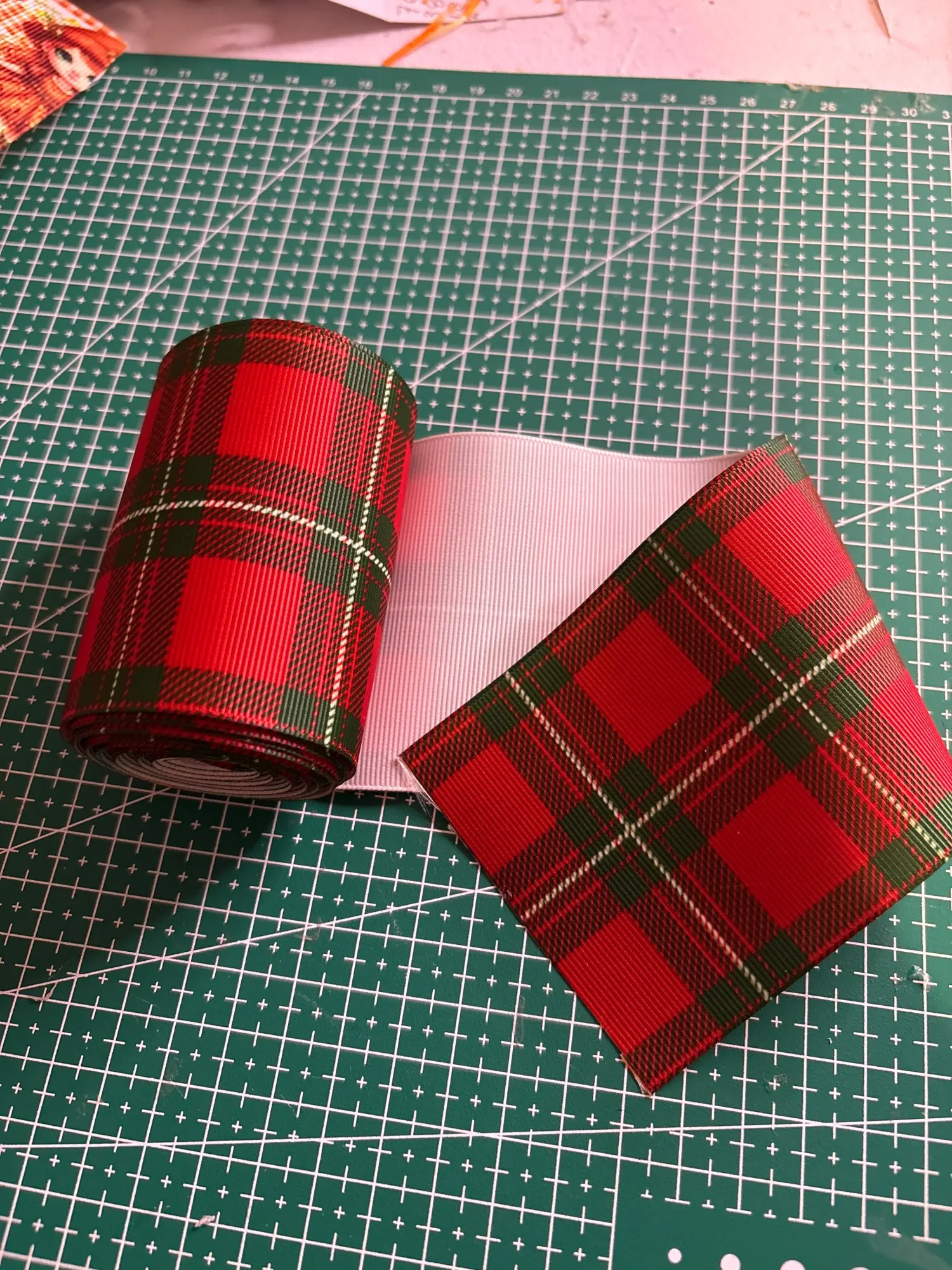 헤어 보우용 크리스마스 디즈니 미키 마우스 그로스그레인 리본, DIY 공예 재료, 10 야드
