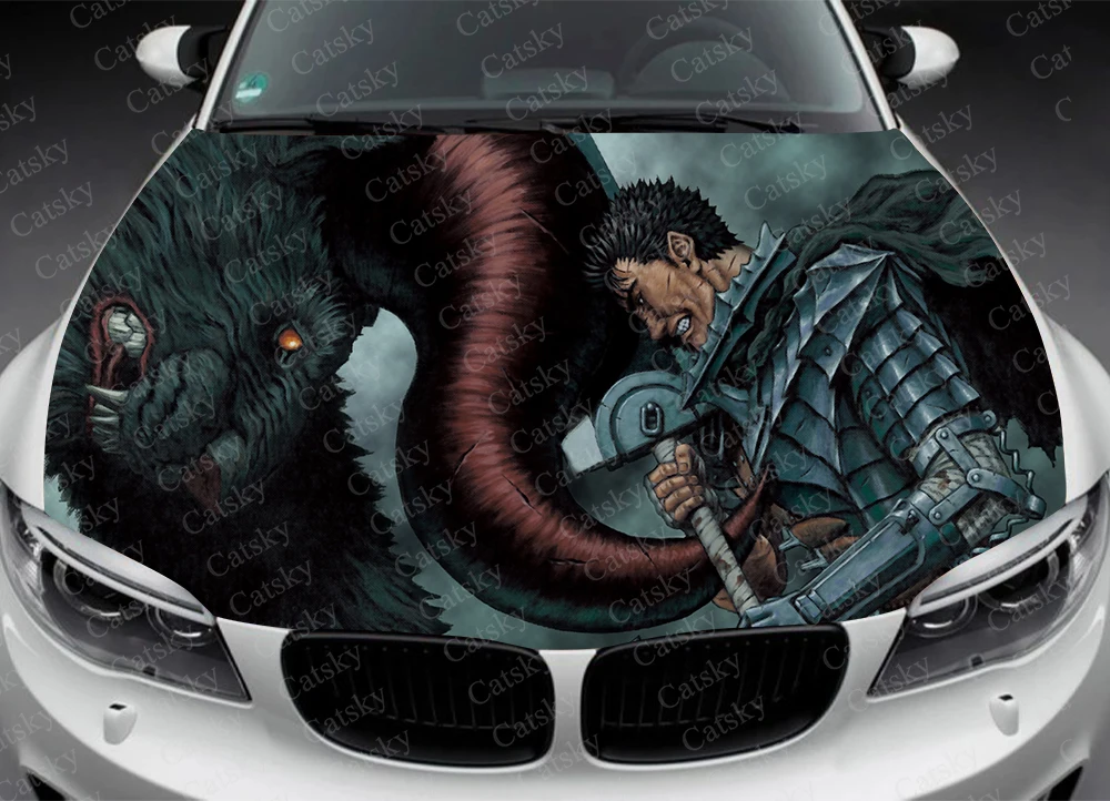 Anime Berserk Car Hood Vinyl Adesivos, Envoltório De Filme, Tampa