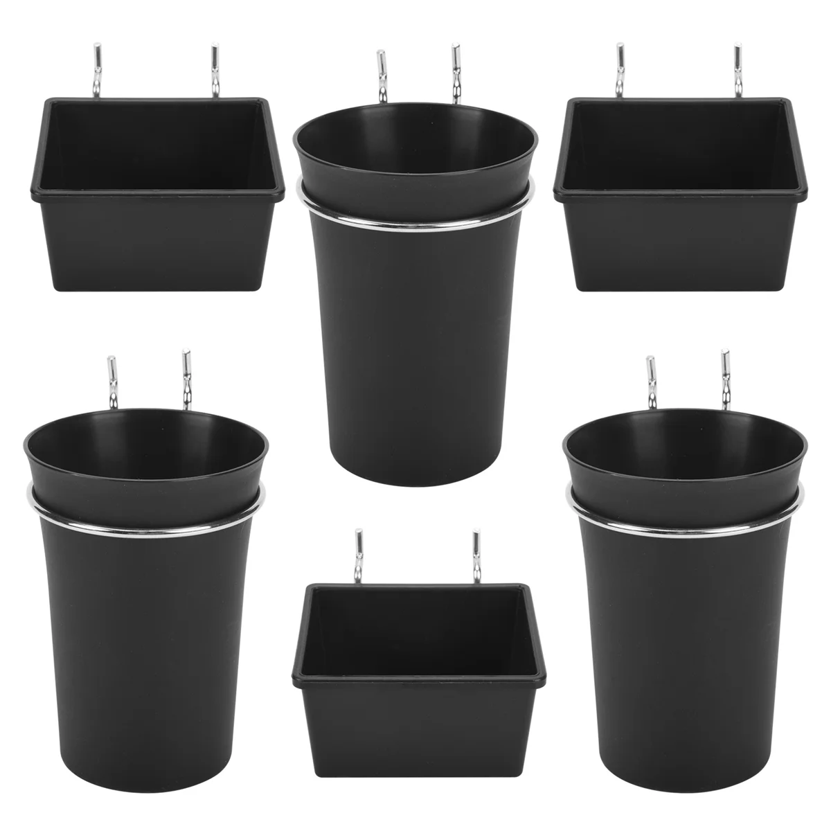 Pegboard Bins Pegboard Cups with Hooks Hooks Assortment Hooks for Cup Holder for Organizing 6 Sets