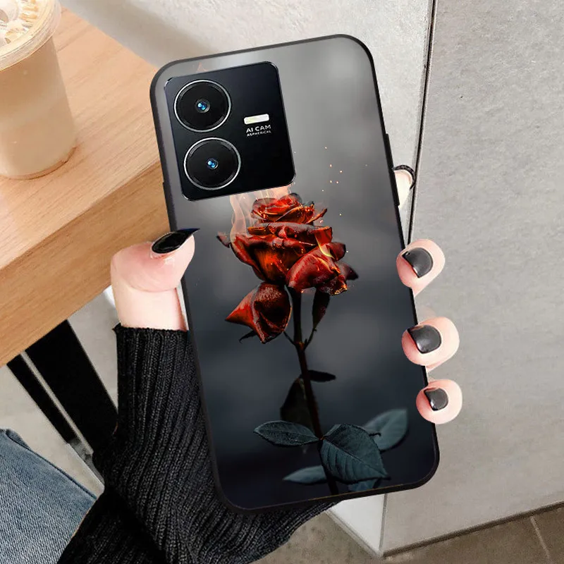 Wolf Cat Soft Silicone Shockproof Phone Cover, Black Bumper.