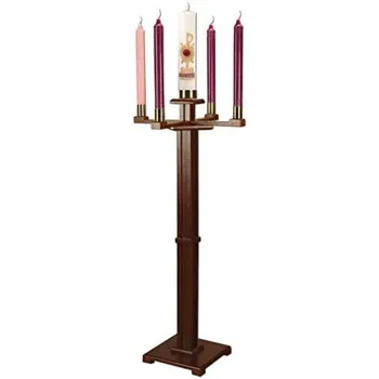 Free Standing Church Advent Candleholder - Candles Included Home Decorations Table Decoration & Accessories Candle Holders Decor