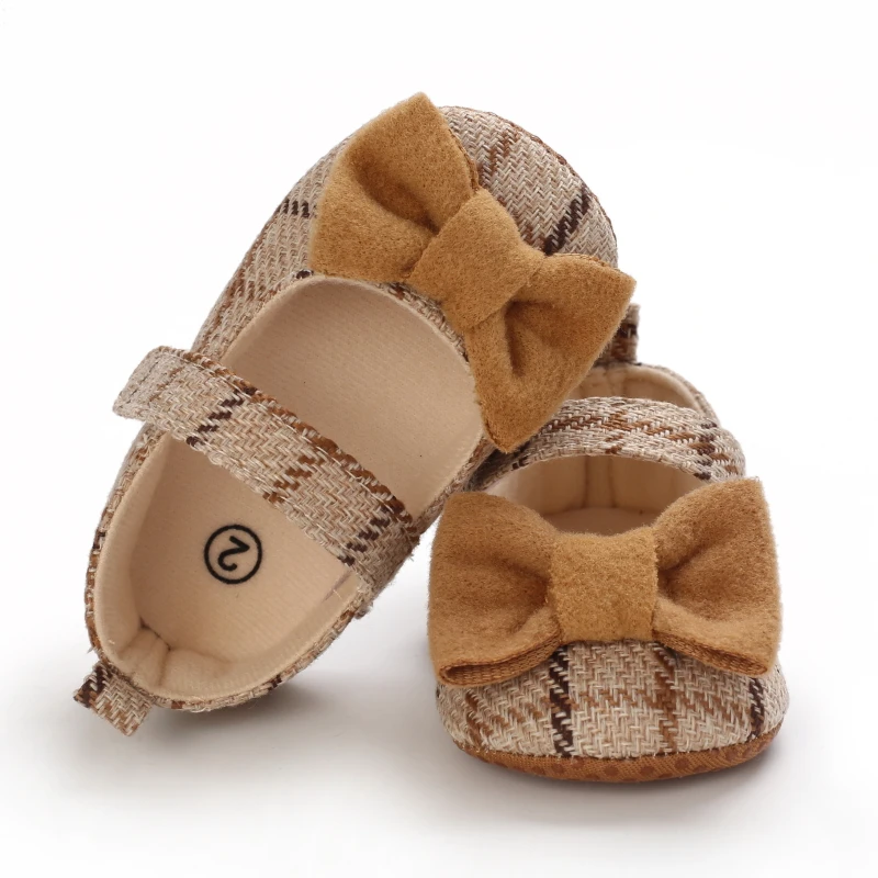 Girl Baby Princess Shoes Preschool Children's Anti slip Flat Bottom Soft Sole Cotton Baby Bed Shoes Cute Bow Baby Walking Shoes 5