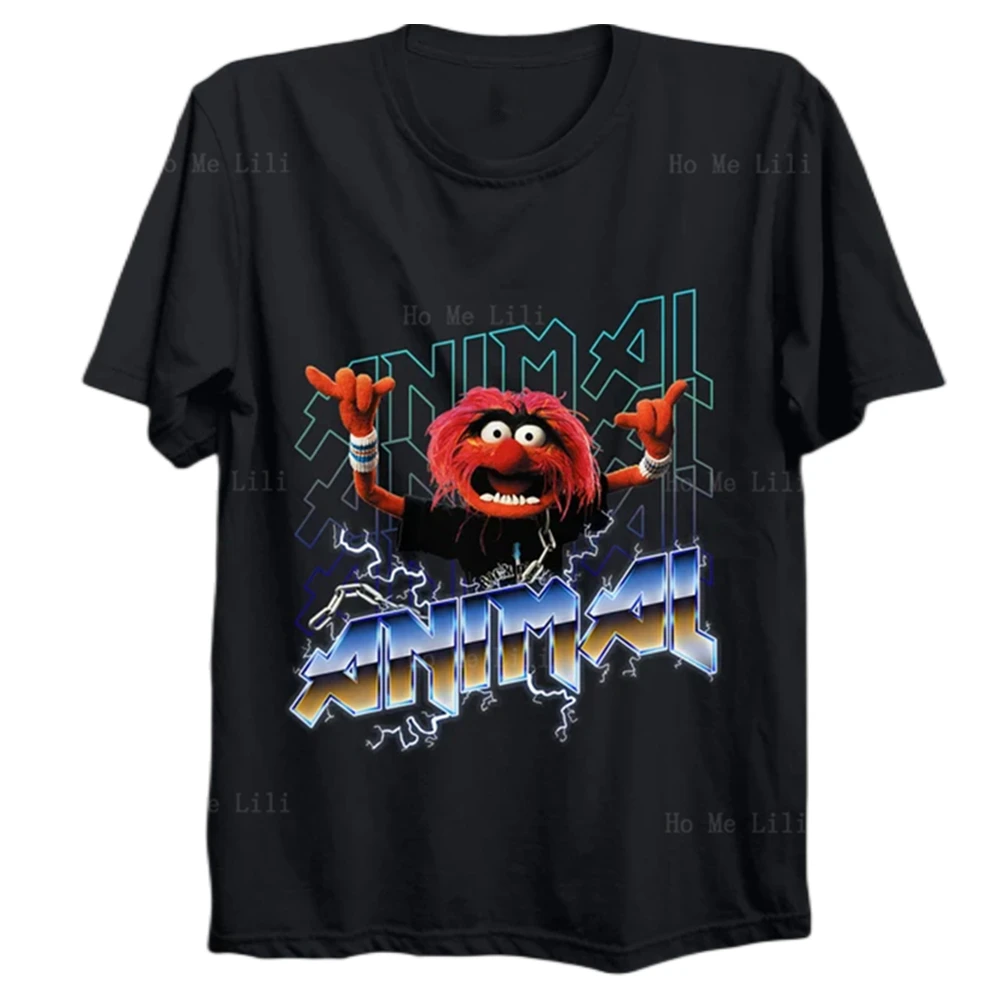 Horror Muppets Animal Rock Portrait Uomo Donna T-Shirt Oversize