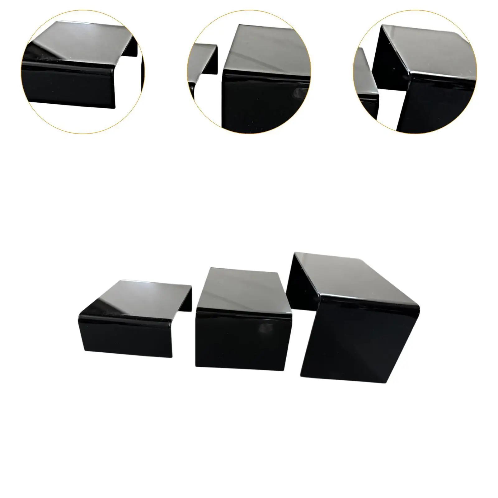 3x Acrylic Display Stand Display Riser Organizer Storage Ladder Display Rack Shelf for Doll Hand-made Model Perfume Cupcakes 5