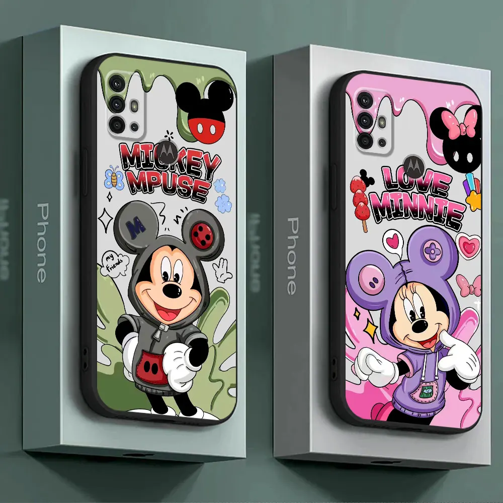 Custodia Per Telefono Disney Mickey Minnie Cover Per Motorola Moto Edge 20 Lite Edge 20 Pro Edge 30 Fusion One Fusion Plus Edge 30 40 Pro