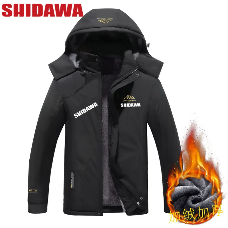 

2023 SHIDAWA Men Fishing Clothes Winter Keep Warm Waterproof Jacket Outdoors Thicken Breathable Coat Hiking Fishing Windbreaker