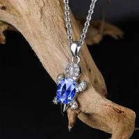 Ensemble collier et boucles d'oreilles plaqué argent pour femme, forme de tortue, diamant en verre multi-documents, luxe léger, style tendance, dames, 3 pièces 3