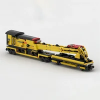 City Railway Trains Rail Crane Technical Engineering Vehicle MOC Building Blocks Assembly Model Kid's Bricks Toys Xmas Gifts 2