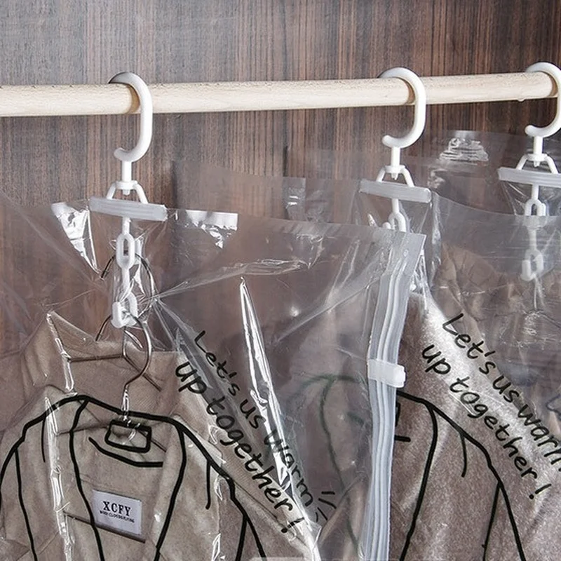 

Hanging Clothes Compression Bag Storage Bag Transparent Large Thick Down Jacket Pumping Vacuum Bag for Clothes Sorting Bag