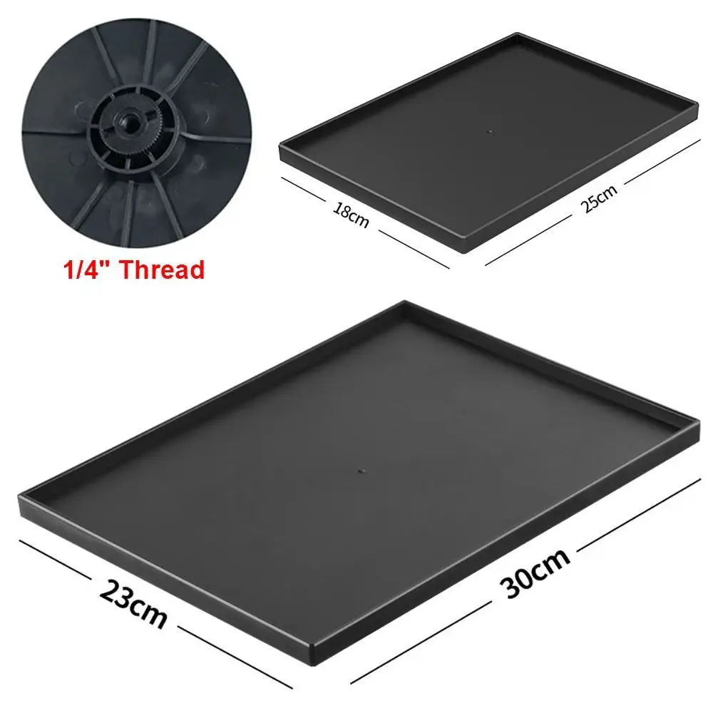 1Pcs 내구성 블랙 프로젝터 트레이 플라스틱 범용 플랫폼 홀더 25x18cm 30x23cm 1/4inch 나사 스레드 삼각대 스탠드