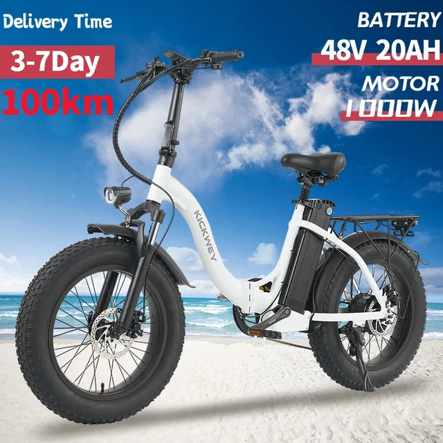 Acheter KICKWEY L20 vélo électrique 1000W Fatbike pliant Ebike 20 pouces  vtt vélo de neige avec batterie 20AH 50 KM/H vélo électrique