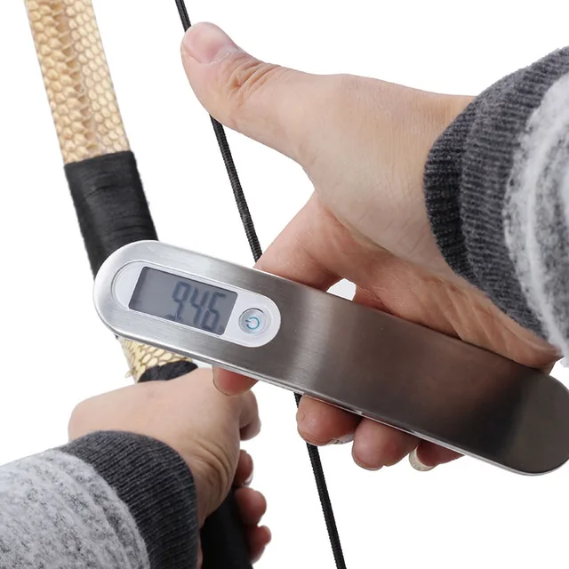 Archery LED Bow Scale 110lbs Draw Weight Weighing Tool Dynamometer