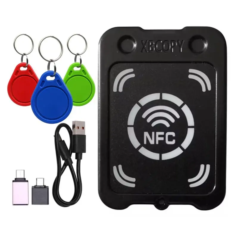 B67C RFID 스마트 칩 카드 리더 복사기 +3XUID 키체인 암호화 키 리..
