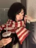 Korean Sle Knitted Scarf Women's Winter 2025 New Versatile High-End Feeling Wool Warm Cisas New Year Gift Long Rectangl...