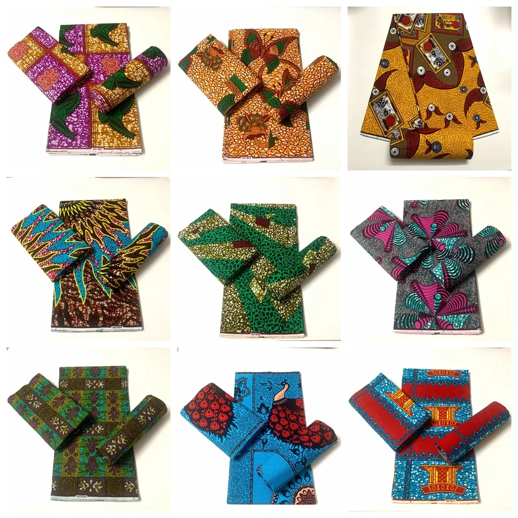 Prezzo Di Fabbrica Ankara Wax Fabric Garantito Vero Tessuto Di Cera Con Stampa Reale Africana 100% Cotone Ghana Style Soft Pagne Sewing