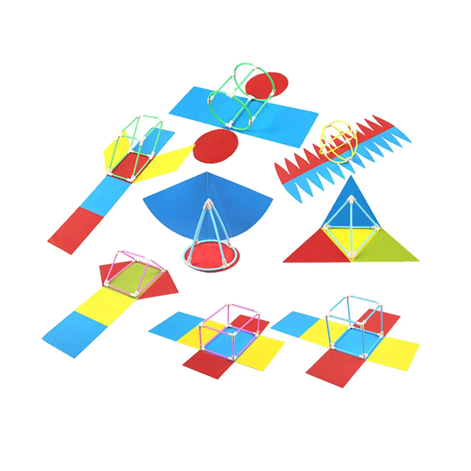 8x Geometric Shapes Learning Material Learning Toys Educational Toy