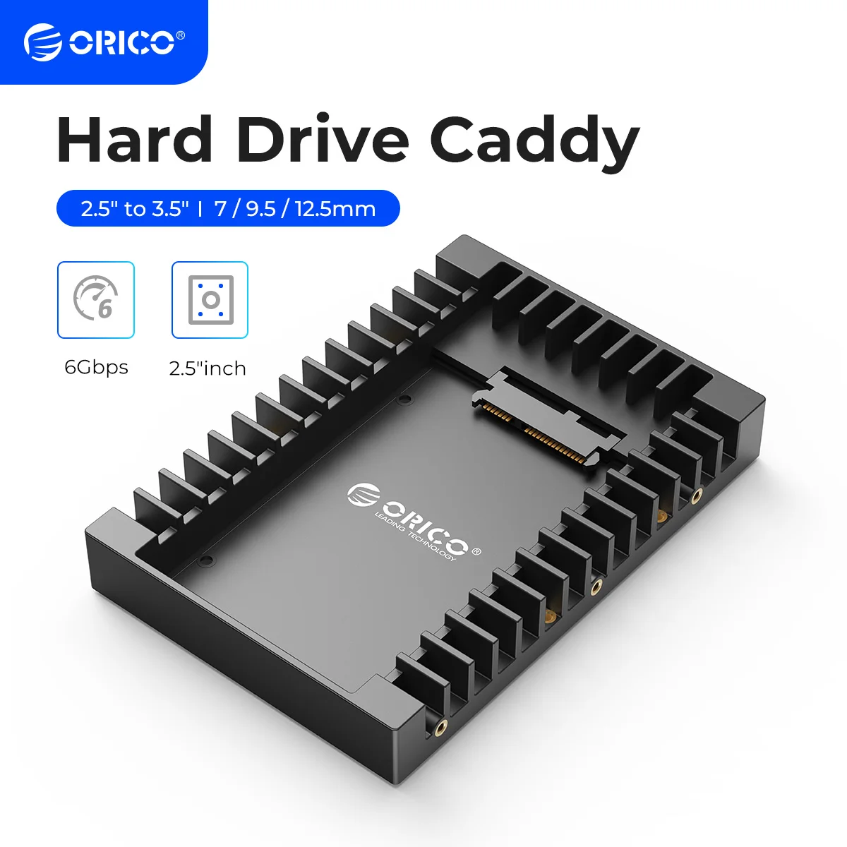 Orico-suporte Caddy 25 a 3.5 Polegadas Sata 3.0 79.5 12.5 mm Hdd e Ssd Acessórios de Computador