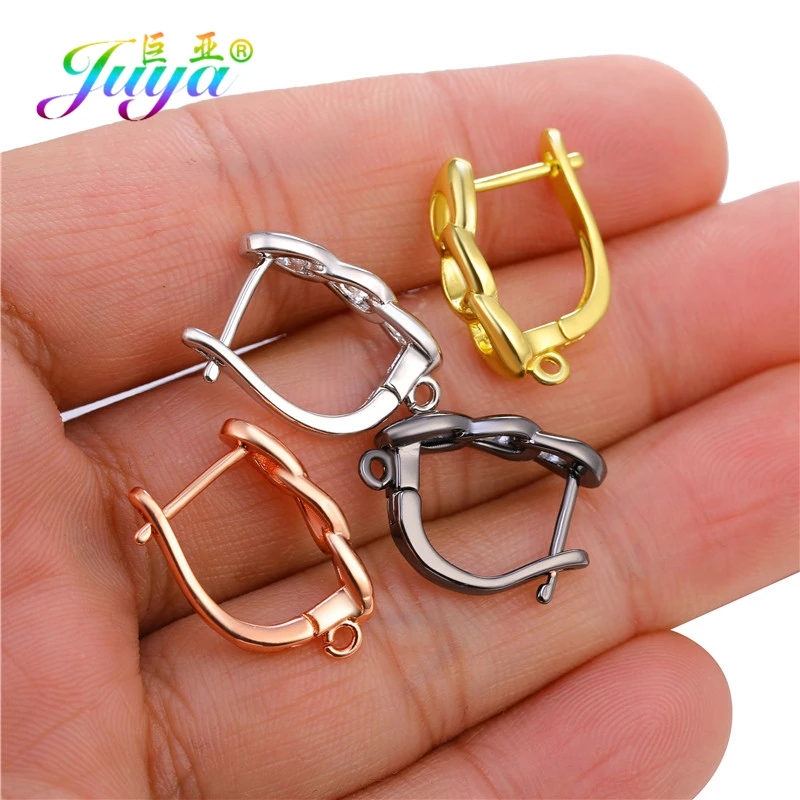 Juya 2 4 Teile/los DIY Schwarz Lichtecht Anti-Allergie Material Schwenzy Verschluss Ohr Draht Haken Für Frauen Ohrringe Machen Liefert – Detail 11