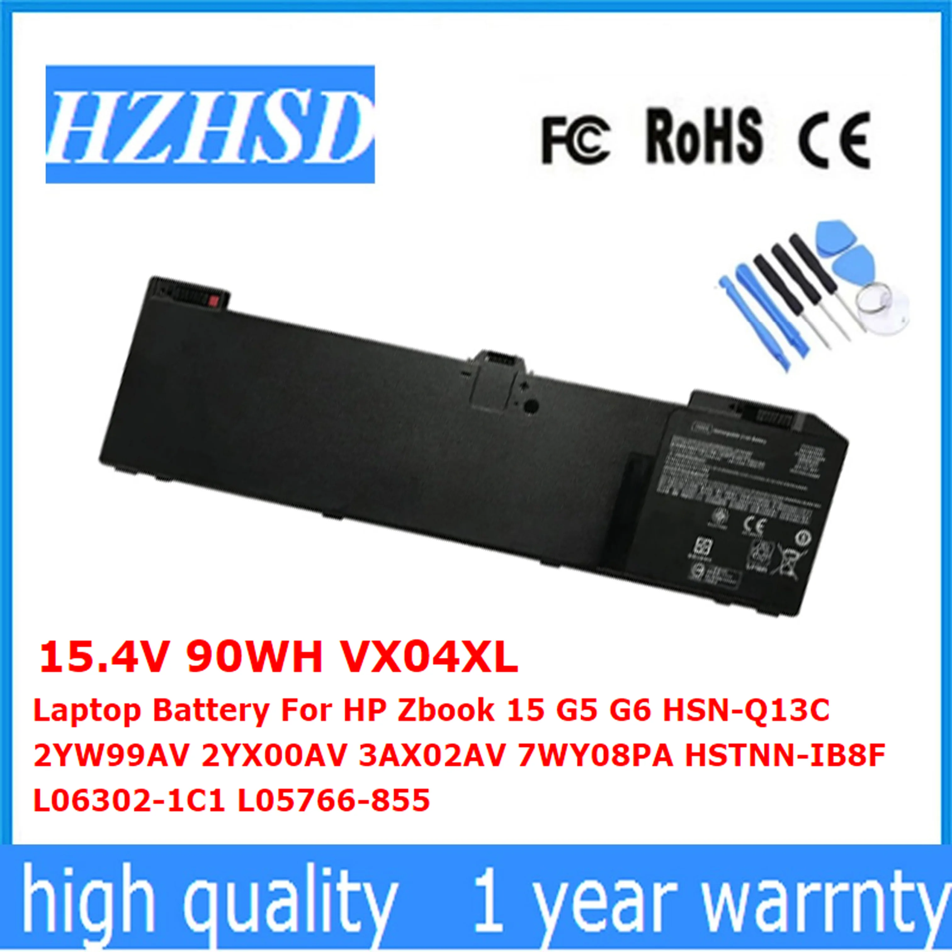 BLESYS VX04XL L05766-850 L05766-855 L06302-1C1 Batteria per HP Zbook 15 G5, 15 G6 PC portatili 15,4V
