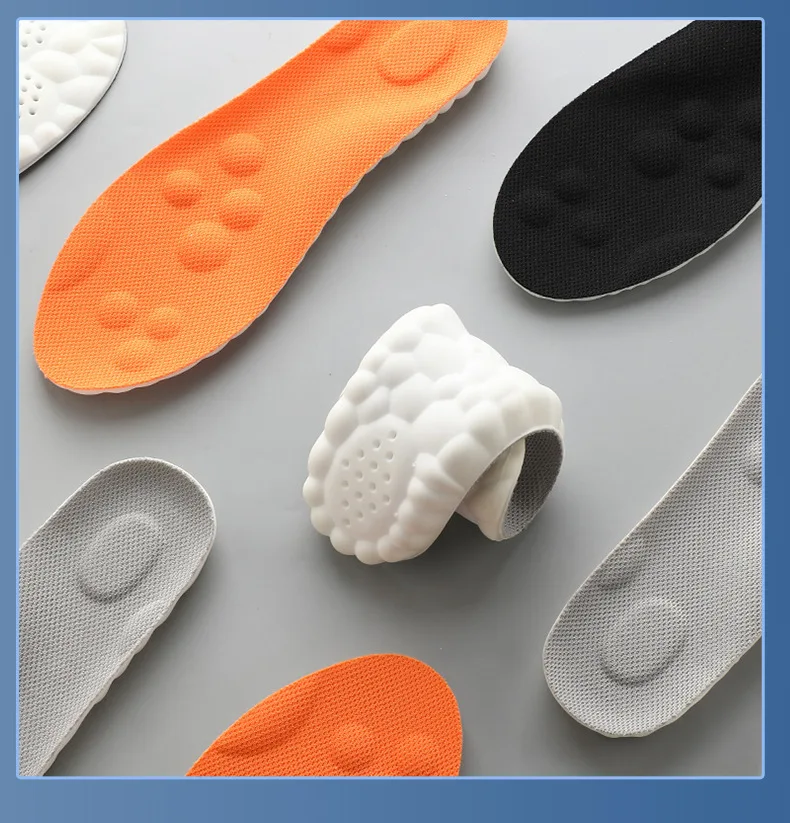 1Pair 4D Soft Plantar Fasciitis Insole Shoes Insoles for Feet Arch Support Orthopedic Inserts Sports Shock Absorption_voghion.com