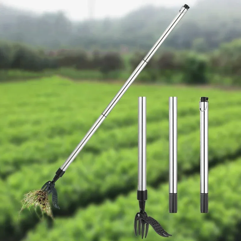 New bend-free three-stage standing manual weeding shovel to pull grass root remover garden weed remover root remover 3