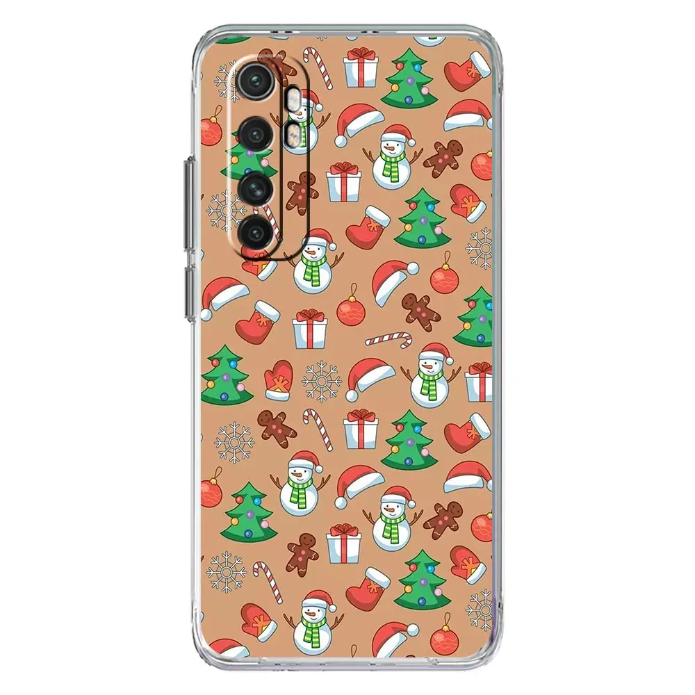 Cartoon Christmas Soft Clear Phone Case Cover