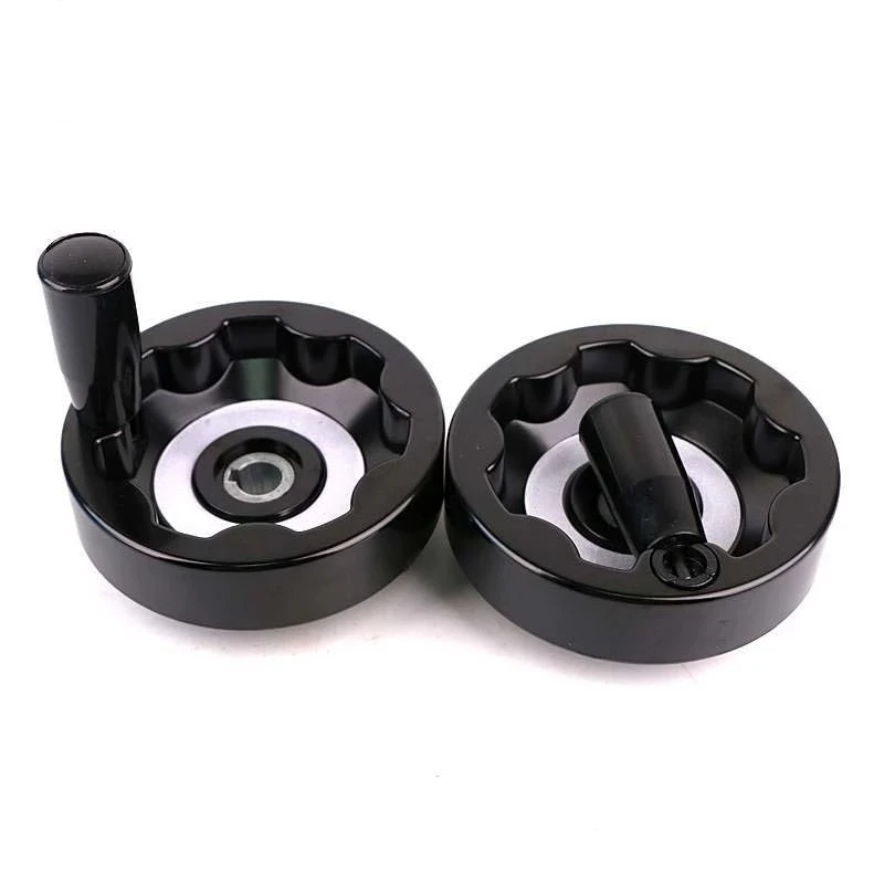 Plastic Handwheel 10-20cm Alloy Folding Lathe Milling Machine Inside Ripple Hand Wheel Rotating Handle Machine Accessories