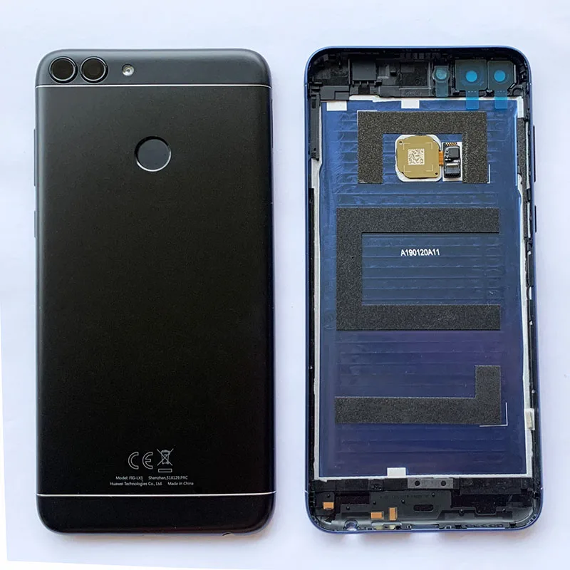 Per Huawei P Smart Battery Cover Back Door Housing Back Case Sostituzione Dell'Obiettivo Della Fotocamera Per Huawei Enjoy 7S Coperchio Della Batteria