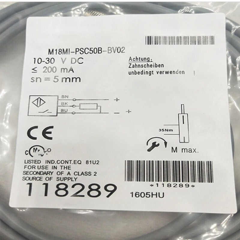 

M18MI-PSC50B-BV02 Switch Sensor New High-Quality