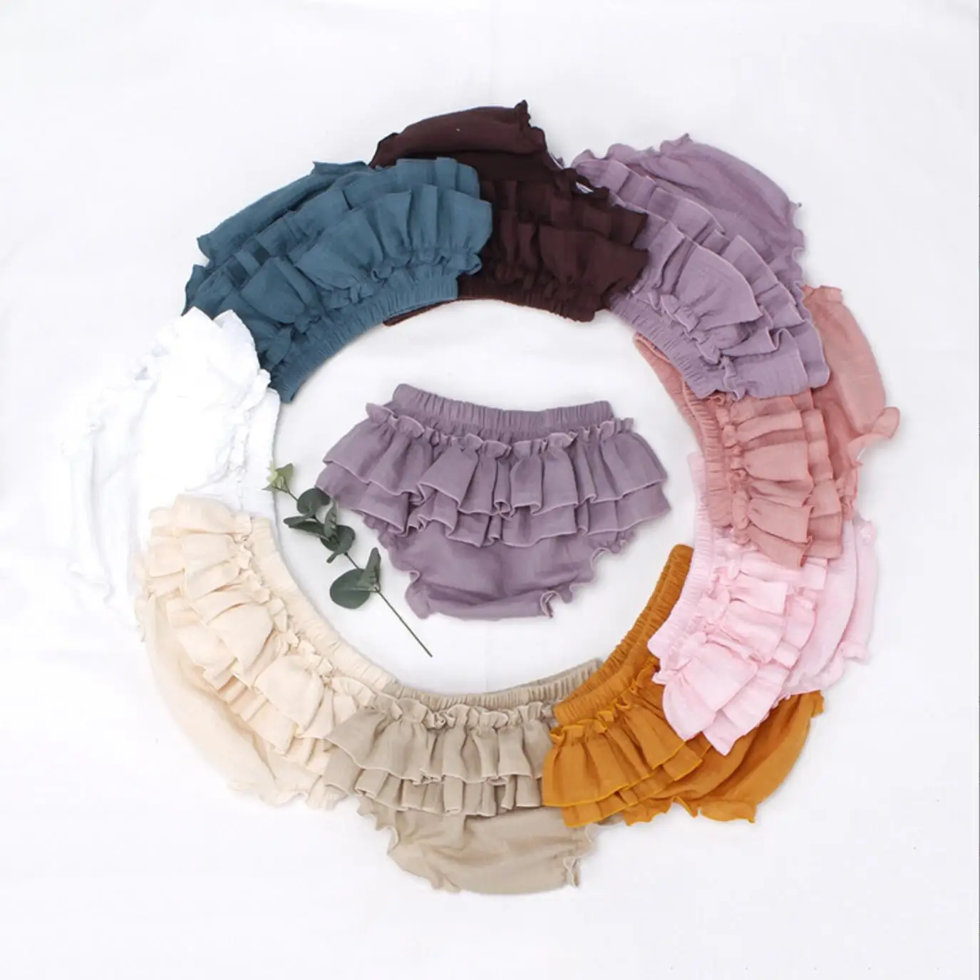 Double Layers Baby Girls Tutu Skirt Shorts Summer Cozy Muslim Cotton Baby Bloomers Toddler Short Pants Children Pettiskirt 0-3y cotton shorts