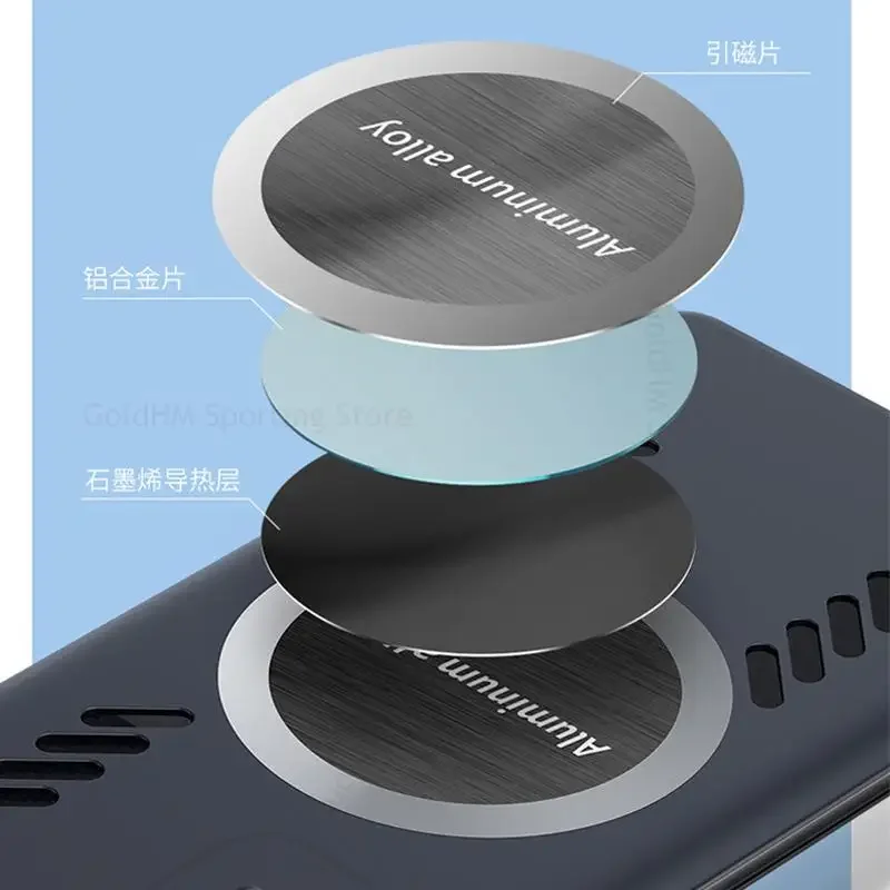 Enhanced Frameless Magsafe-Compatible Cooling Case with Heat Dissipation